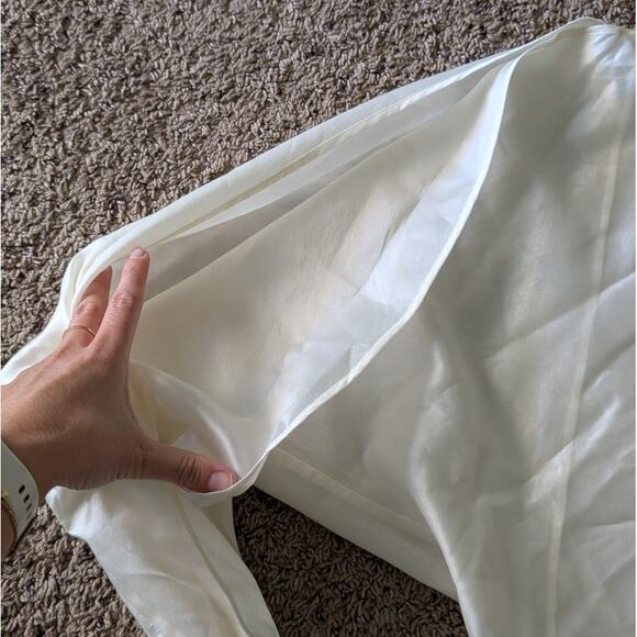 NWOT COS Cream Kimono Long Sleeve Blouse Top with Slits, size 2 - Picture 4 of 9